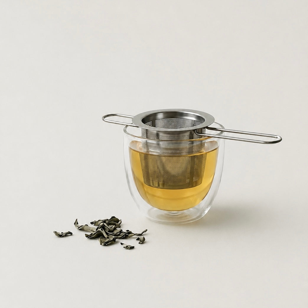 Filtre à thé en acier inoxydable — double oreilles