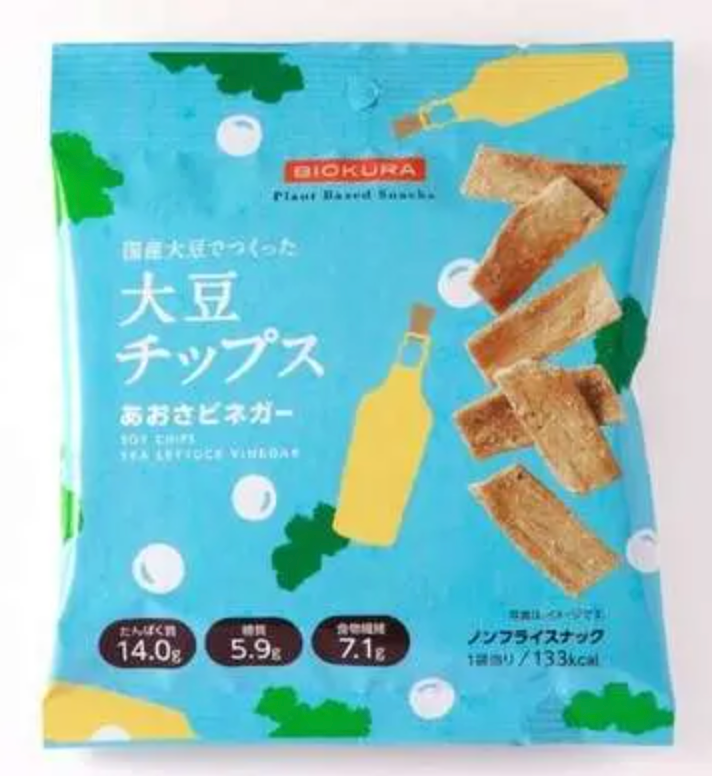 Chips de soja à la laitue de mer et au vinaigre BIOKURA JP 35g