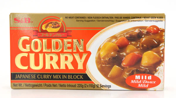 Curry golden en bloc doux S&B JP 220g