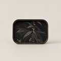 Plateau en bambou motif feuille