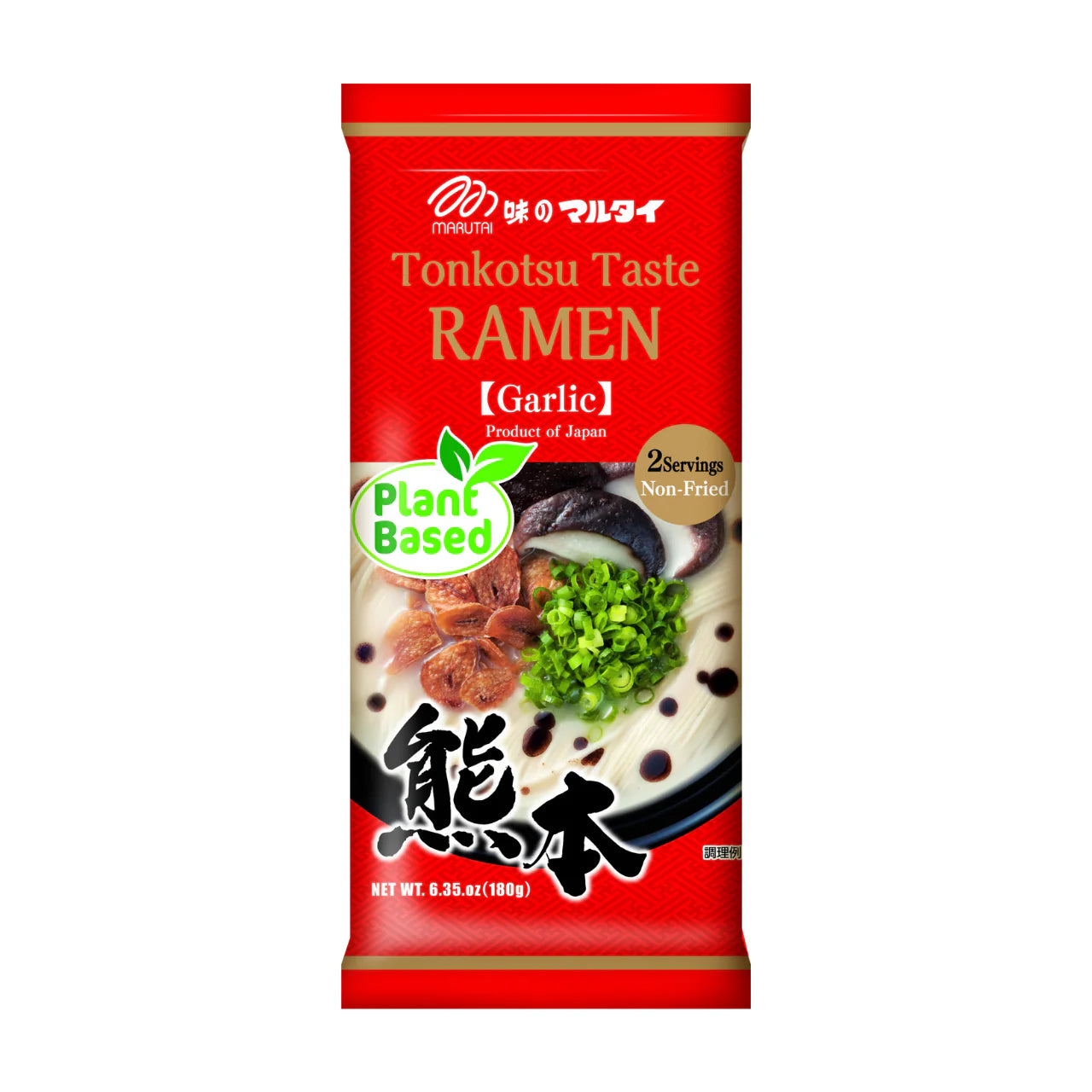 Nouilles ramen tonkotsu à l'ail KUMAMOTO MARUTAI JP 180g