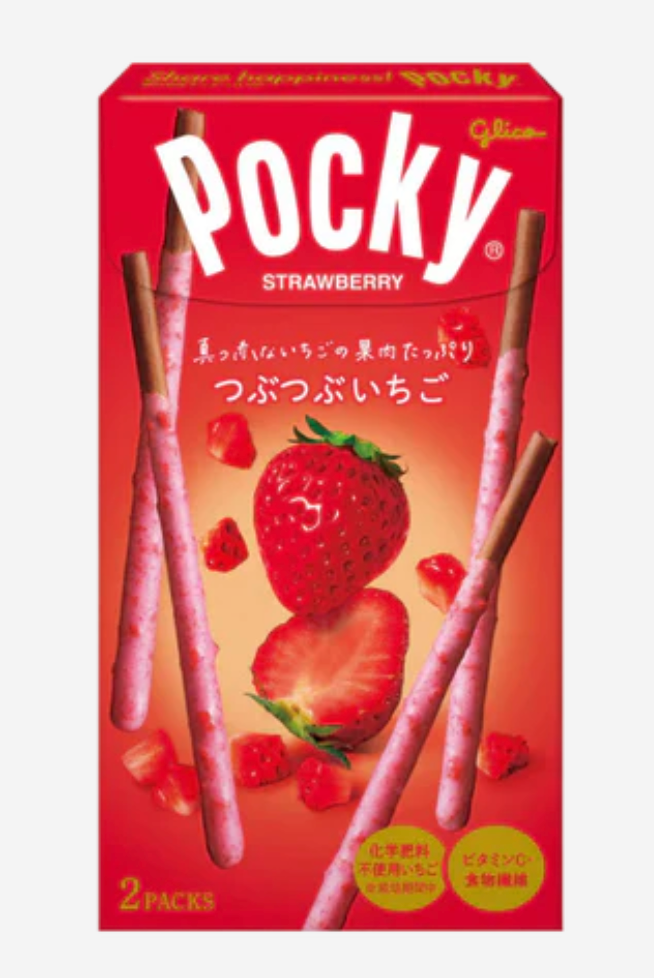 Pocky fraise Tsubu Tsubu GLICO JP 55g