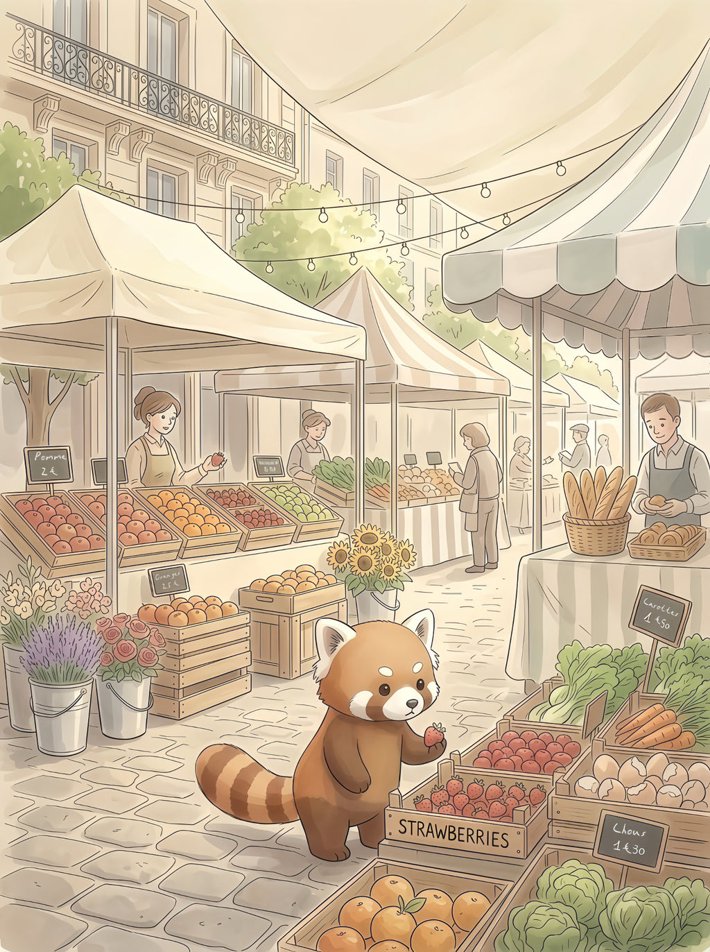 Dans le marché